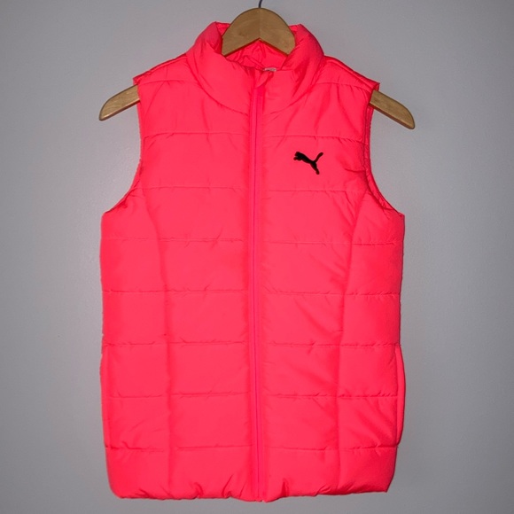 Puma Other - NWT Girls Neon Coral Puma Vest Sz Medium (10/12)